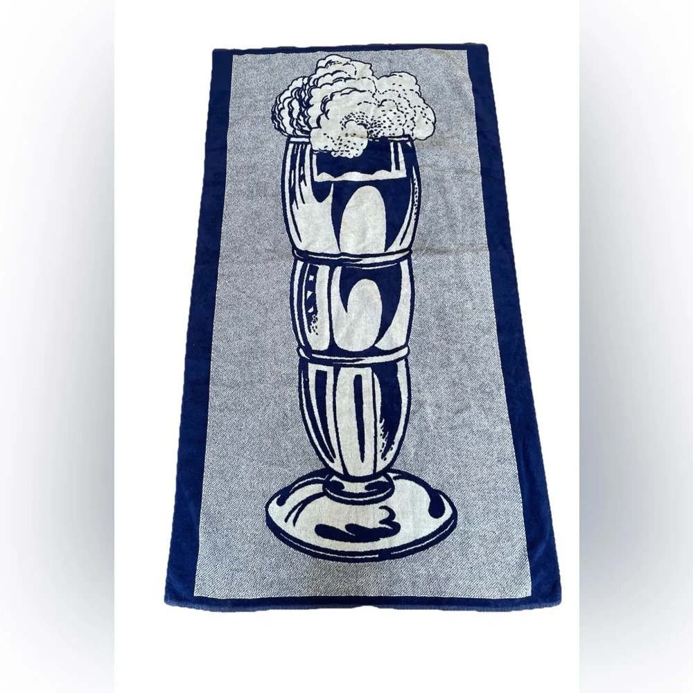 ROY LICHTENSTEIN X BARNEYS NY Art Production Fund Ice Cream Soda Beach Towel HTF